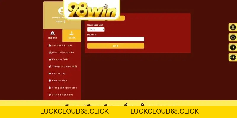 Rút Tiền 98WIN An Toàn, Siêu Tốc Trong 5 Phút qua TKNH, USDT