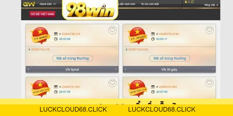 Xổ Số 98WIN - Sảnh Chơi Đổi Thưởng Online Chất Lừ 2026